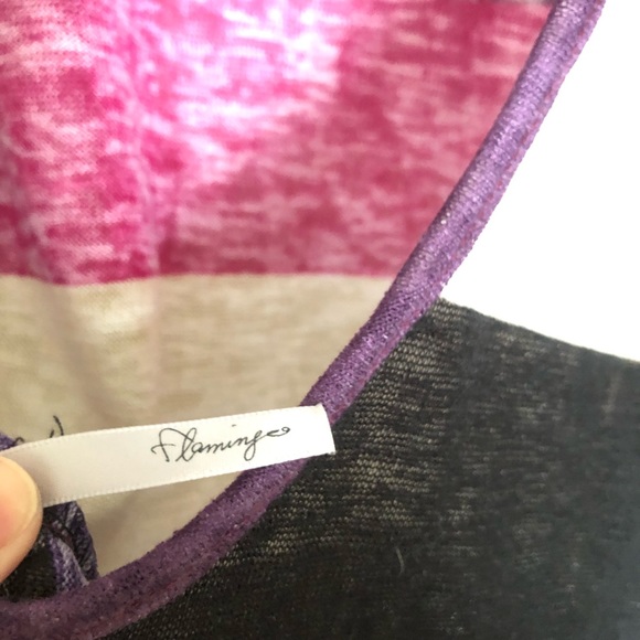 Striped light weight long sweater with low back. - Picture 4 of 4